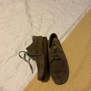 Clarks Brown/Grey Suede Shoes